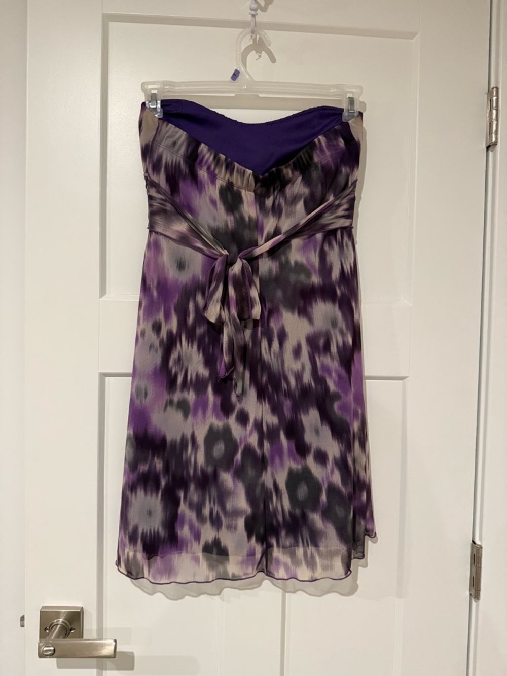 Speechless Purple and Black Strapless Ruffle Dress - Picture 2 of 3